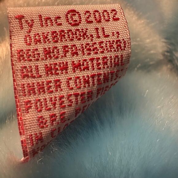 Vintage Ty Beanie Baby 2002 Collection Nipponia Japan Light Blue Teddy Bear 15" - Picture 8 of 8